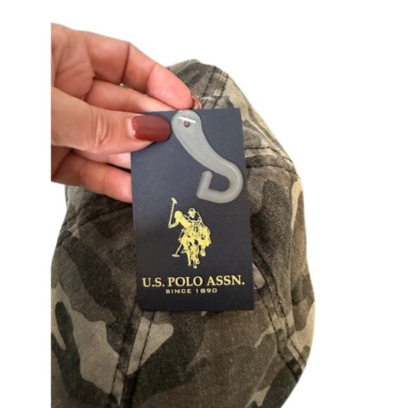 U.S. Polo Assn. Camo Olive Green Cotton Scally Cap Men Sz M/L - Picture 6 of 10